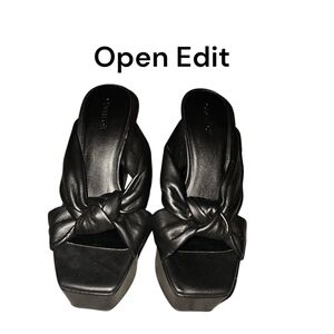 NEW Women's‎ Black Platform Sandals 6.5
